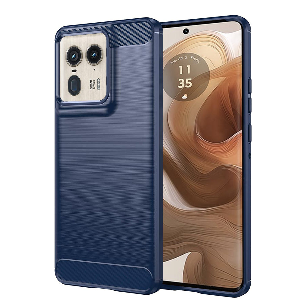 Husa de protectie Techsuit Carbon Silicone compatibil cu Motorola Edge 50 Ultra, Albastru