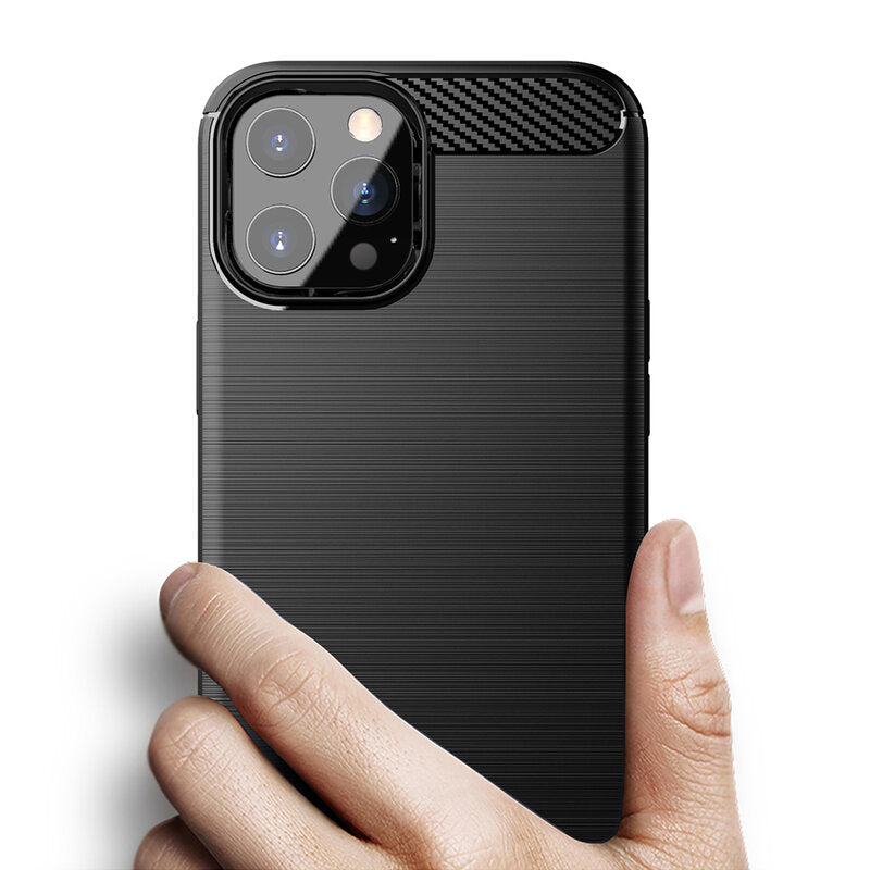 Techsuit - Carbon Silicone - iPhone 13 Pro - Black