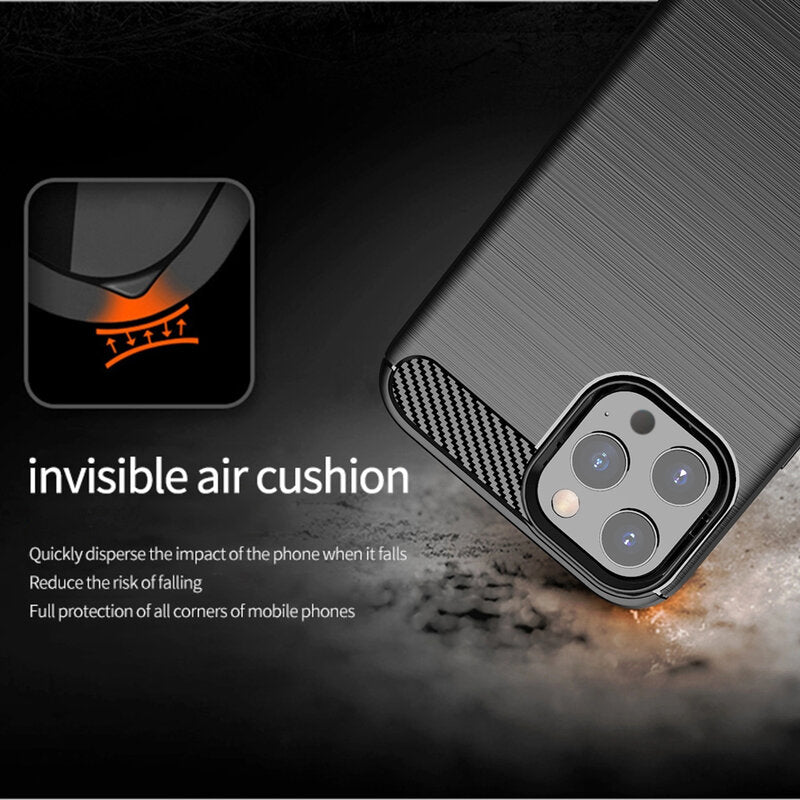 Techsuit - Carbon Silicone - iPhone 13 Pro - Black
