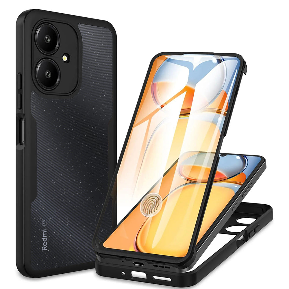 TechSuit Folie de protectie Techsuit ColorVerse 360 Series + compatibil cu Xiaomi Redmi 13C 5G, Negru