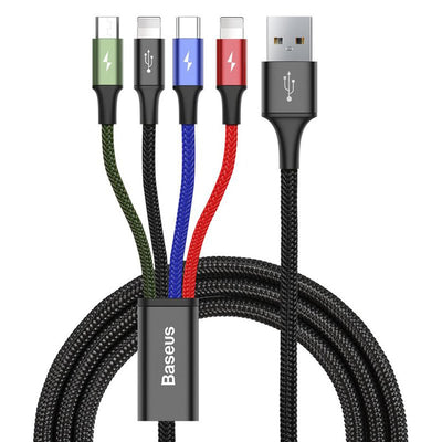 Cablu Baseus Rapid (CA1T4-A01), 4in1, 20W, 1.2m, Negru