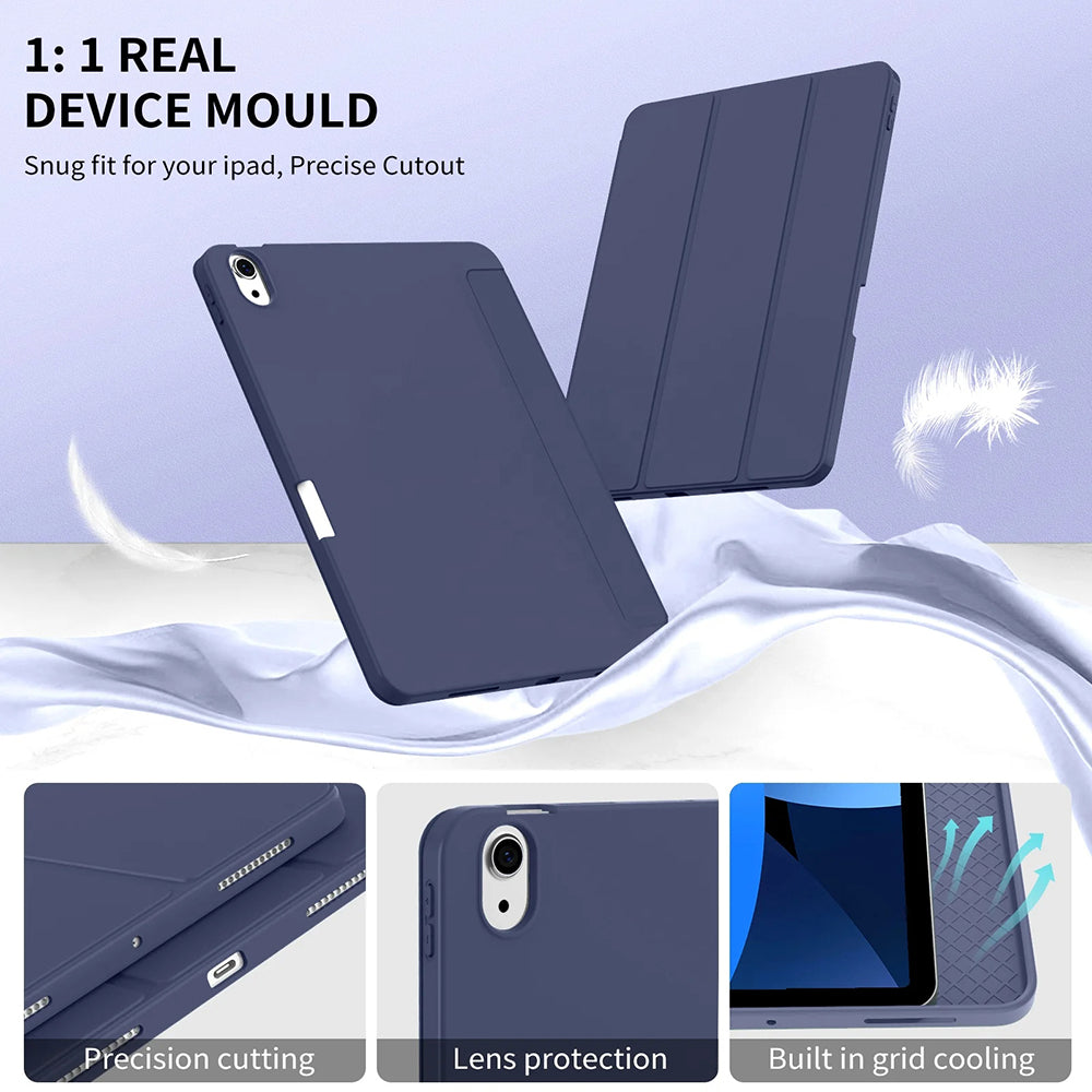 Techsuit - Flex Trifold (with Pencil Holder) - iPad Air 11 (2024) / Air 11 (2025) / Air 11 (2026) - Dark Blue
