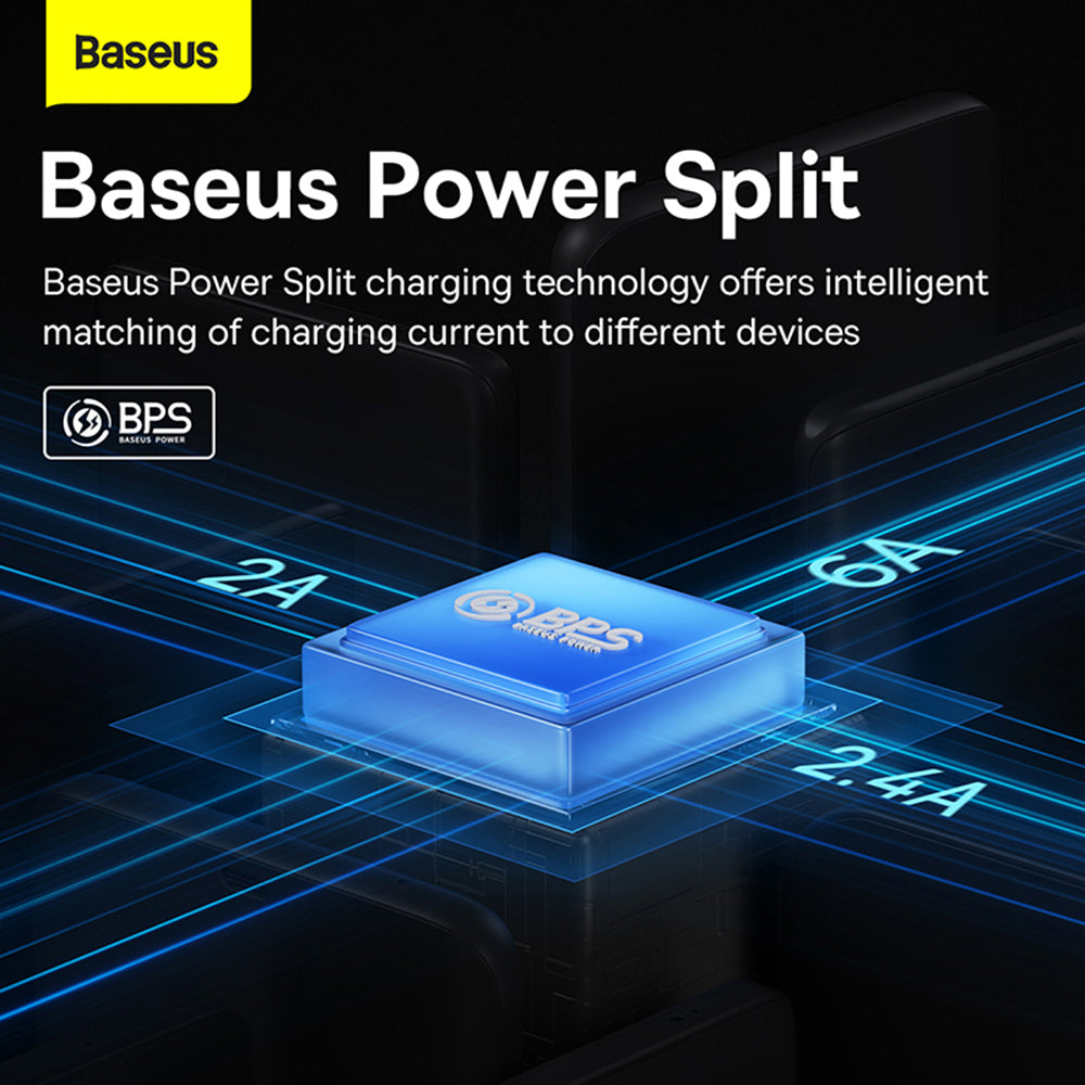 Baseus - Data Cable Flash Series 2 (CASS040001) - Fast Charge, USB to Type-C, Lightning, Micro-USB, 66W, 1.2 m - Black