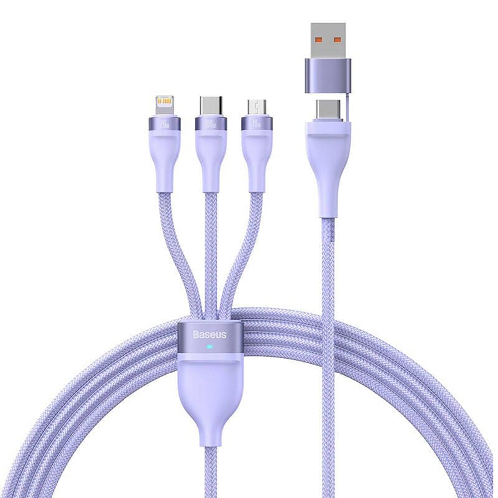 Baseus - Data Cable Flash Series 2 (CASS030105) - Fast Charge, USB Adapter, Type-C, Lightning, Micro-USB, 100W, 1.2 m - 
