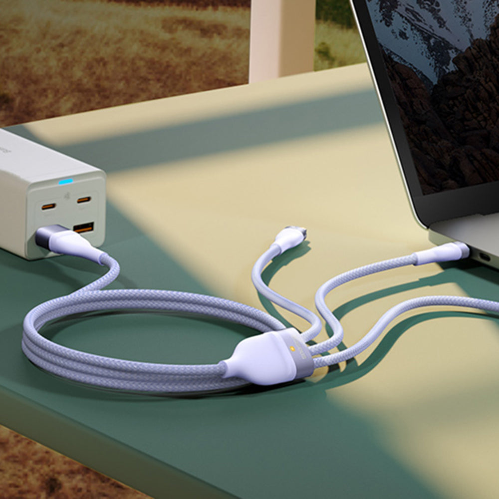 Baseus - Data Cable Flash Series 2 (CASS030105) - Fast Charge, USB Adapter, Type-C, Lightning, Micro-USB, 100W, 1.2 m - 