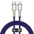Baseus - Data Cable Cafule Series Metal (CATLJK-A05) - Type-C to Lightning, Fast Charging PD20W, 480Mbps, 2.4A, 1m - Pur