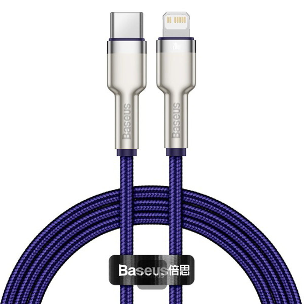Baseus - Data Cable Cafule Series Metal (CATLJK-A05) - Type-C to Lightning, Fast Charging PD20W, 480Mbps, 2.4A, 1m - Pur