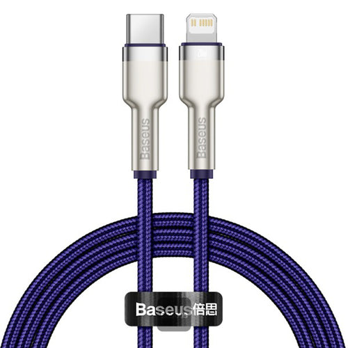 Baseus - Data Cable Cafule Series Metal (CATLJK-A05) - Type-C to Lightning, Fast Charging PD20W, 480Mbps, 2.4A, 1m - Pur
