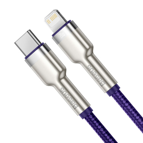 Baseus - Data Cable Cafule Series Metal (CATLJK-A05) - Type-C to Lightning, Fast Charging PD20W, 480Mbps, 2.4A, 1m - Pur
