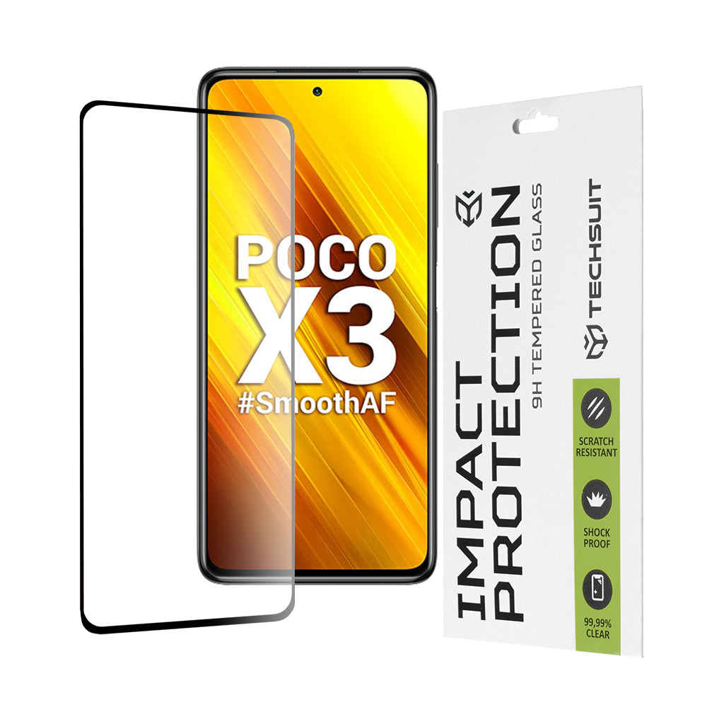 TechSuit Folie de protectie Techsuit 111D Full Cover / Full Glue Glass compatibil cu Xiaomi Poco X3 / Poco X3 NFC / Poco