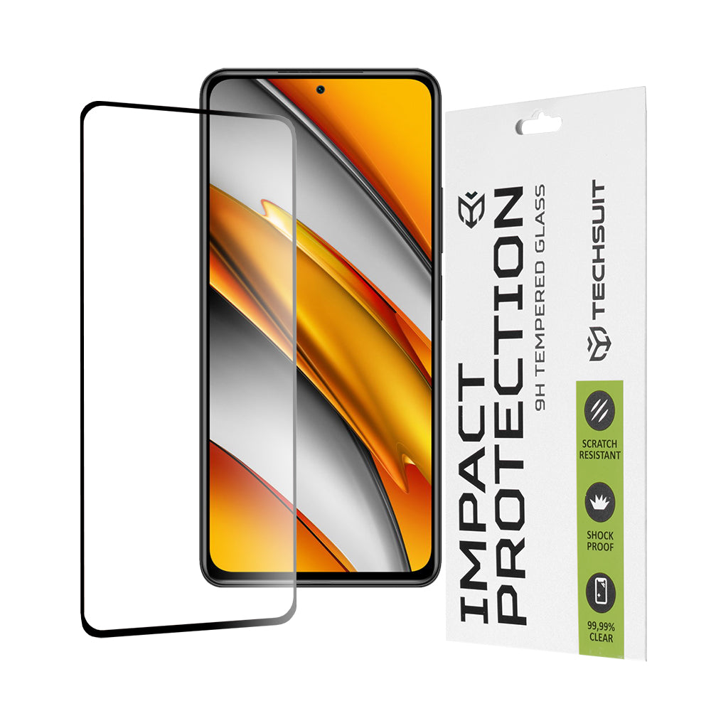 Techsuit - 111D Full Cover / Full Glue Glass - Xiaomi Mi 11i / Poco F3 - Black
