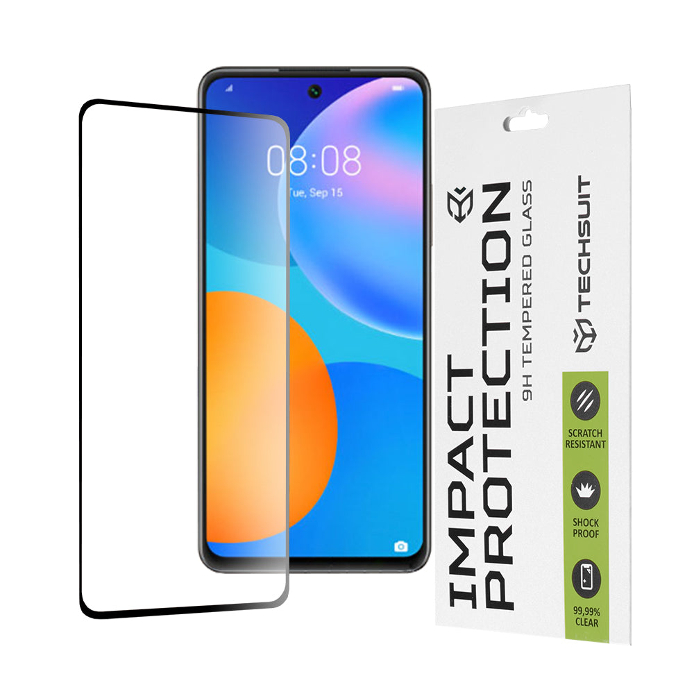 TechSuit Folie de protectie Techsuit 111D Full Cover / Full Glue Glass compatibil cu Huawei P smart 2021, Negru