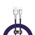Baseus - Data Cable Cafule Series Metal (CALJK-A05) - USB to Lightning, 2.4A, 480Mbps, 1m - Purple