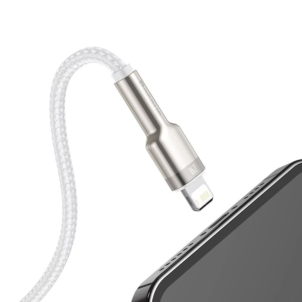 Cablu Baseus Cafule (CALJK-B02), USB-Lightning, 2.4A, 2m, Alb