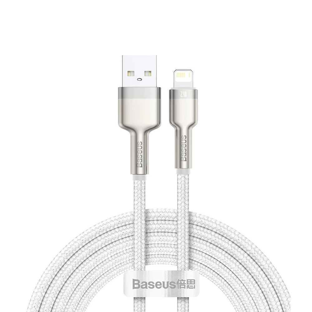 Cablu Baseus Cafule (CALJK-B02), USB-Lightning, 2.4A, 2m, Alb