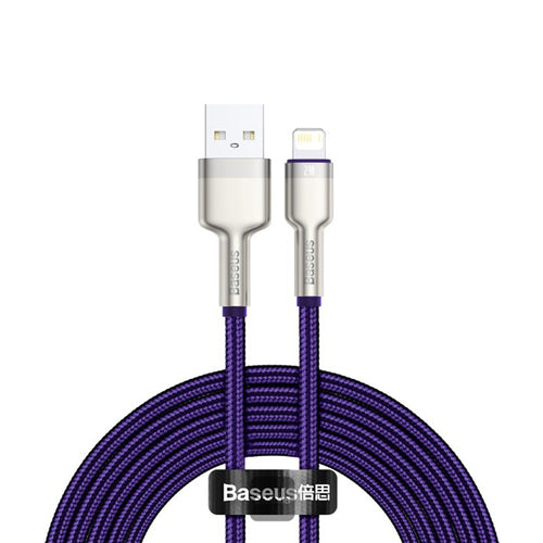 Baseus - Data Cable Cafule Series Metal (CALJK-B05) - USB to Lightning 2.4A, 2m - Purple