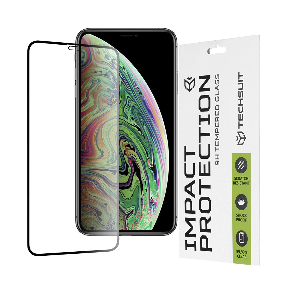 TechSuit Folie de protectie Techsuit 111D Full Cover / Full Glue Glass compatibil cu iPhone X / iPhone XS / iPhone 11 Pr