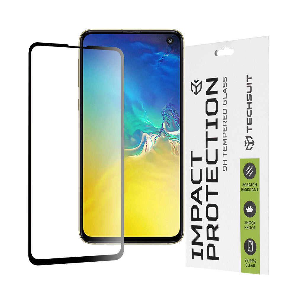 Techsuit - 111D Full Cover / Full Glue Glass - Samsung Galaxy S10e - Black