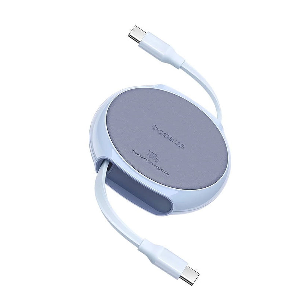 Baseus - Data Cable Pathfinder Series (P10368400311-00) - Type-C to Type-C, 100W, 1m, Retractable - Galaxy Blue