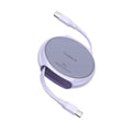 Baseus - Data Cable Pathfinder Series (P10368400511-00) - Type-C to Type-C, 100W, 1m, Retractable - Nebula Purple