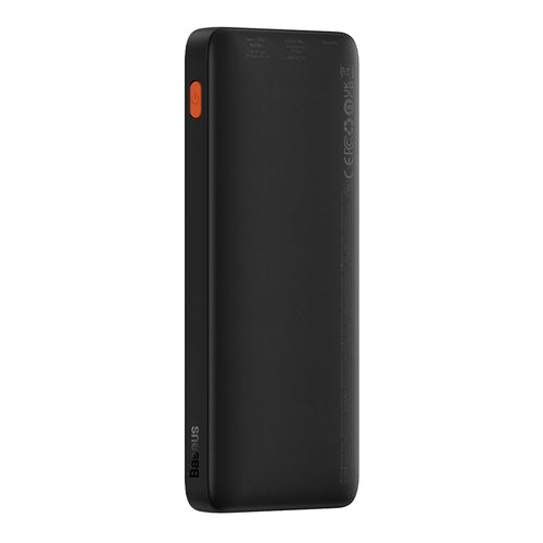 Baseus - Power Bank Airpow (PPQD090001) - USB, Type-C, Micro-USB, 20W, 10000mAh, with Cable Type-C - Black