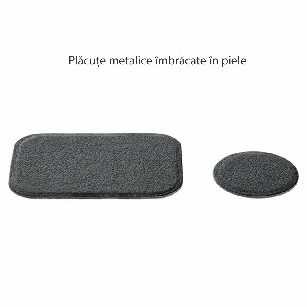 Techsuit - (2 pack) Metal Plate (MP02) - with PU Leather Cover - Black