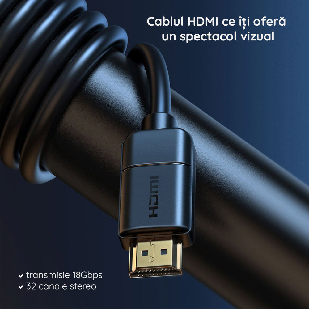 Cablu Baseus (CAKGQ-D01), HDMI, 5m, Negru