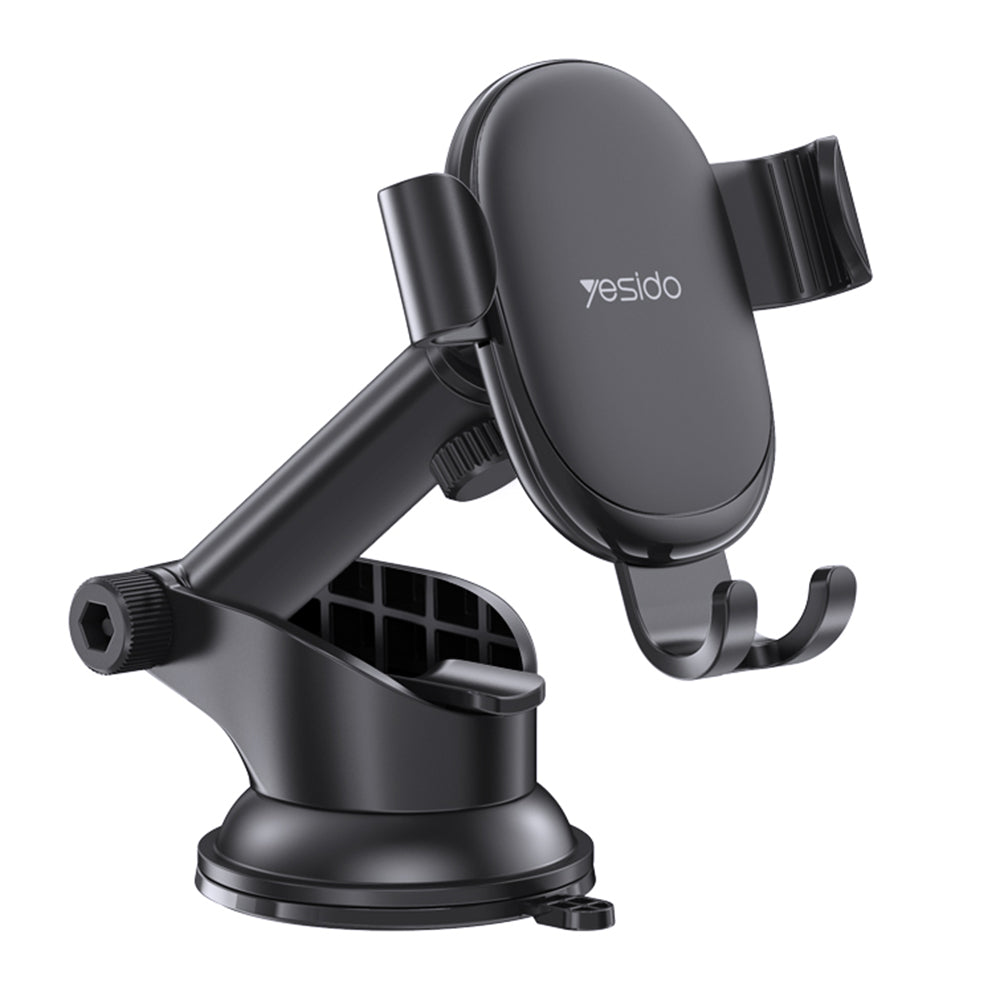 Yesido - Car Holder (C120) - Gravity Grip, Extendable Arm for Dashboard, Windshield - Black
