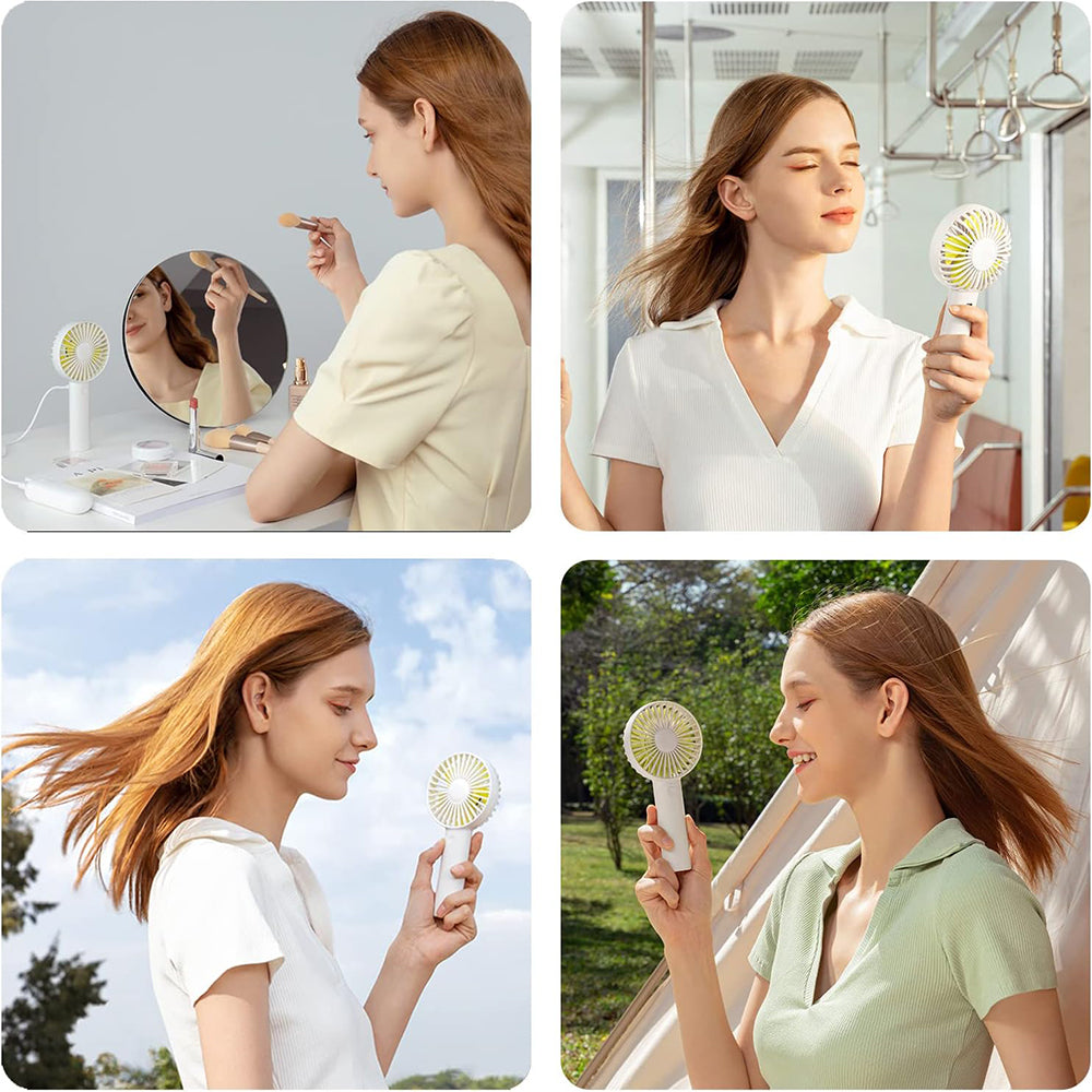 JisuLife - Premium Handheld Fan Life1 Plus (FA21) - Portable, Type-C, 3 Speeds, 2000mAh - Pink