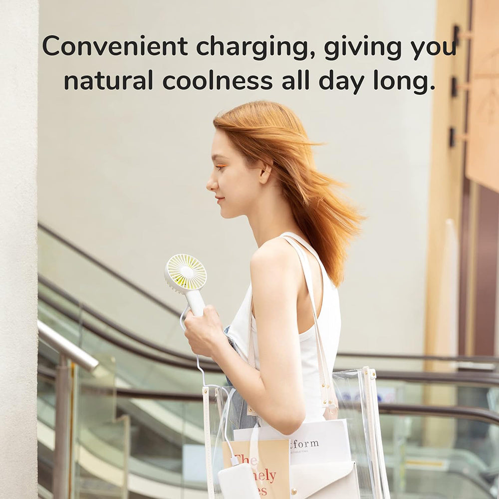 JisuLife - Premium Handheld Fan Life1 Plus (FA21) - Portable, Type-C, 3 Speeds, 2000mAh - Brown