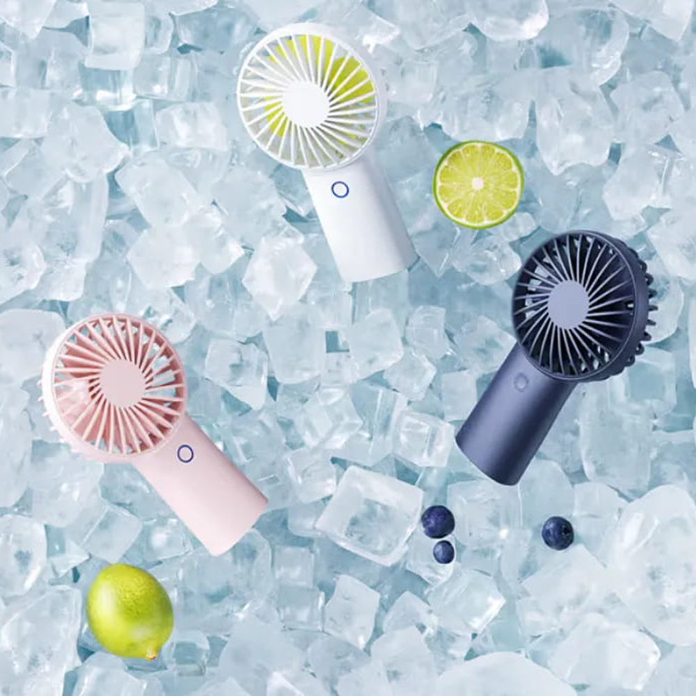 JisuLife - Premium Mini Hand Fan Life3 (F2B) - Portable, Ultra-Silent, Type-C, 3 Speeds, 4000mAh - Pink