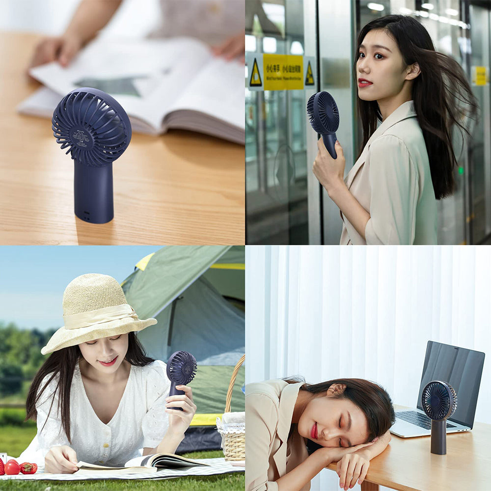 JisuLife - Premium Mini Hand Fan Life3 (F2B) - Portable, Ultra-Silent, Type-C, 3 Speeds, 4000mAh - Pink