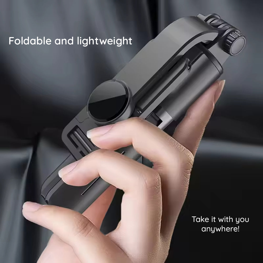 Techsuit - Mini Selfie Stick (L10) - Stable Tripod with Bluetooth Remote Control, 360 Rotation, Aluminium Alloy, 68cm - 