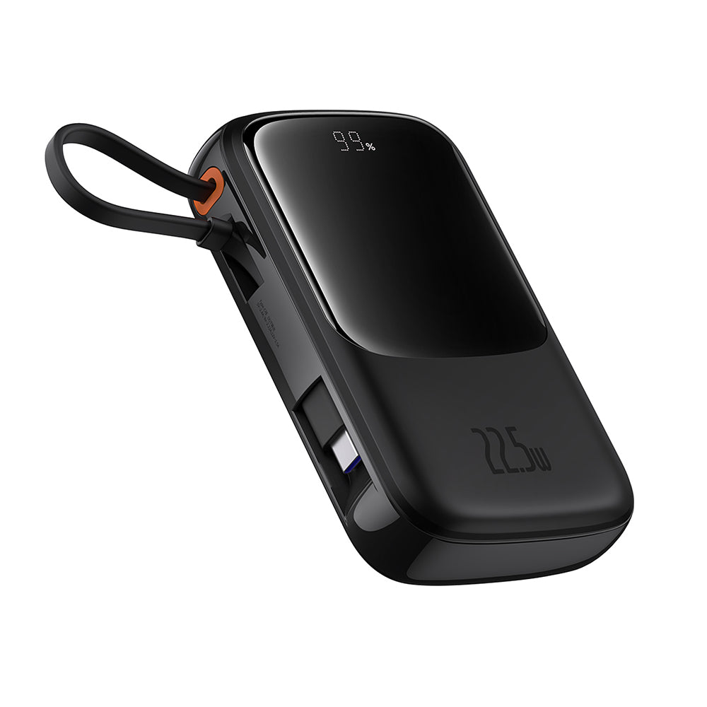 Baseus - Power Bank Qpow Pro+ (P10067101113-00) - Lightning, 2xType-C, USB, 22.5W, Fast Charge, 10000mAh, Cable USB-C - 