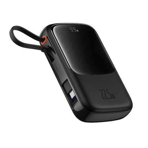 Baseus - Power Bank Qpow Pro+ (P10067101113-00) - Lightning, 2xType-C, USB, 22.5W, Fast Charge, 10000mAh, Cable USB-C - 