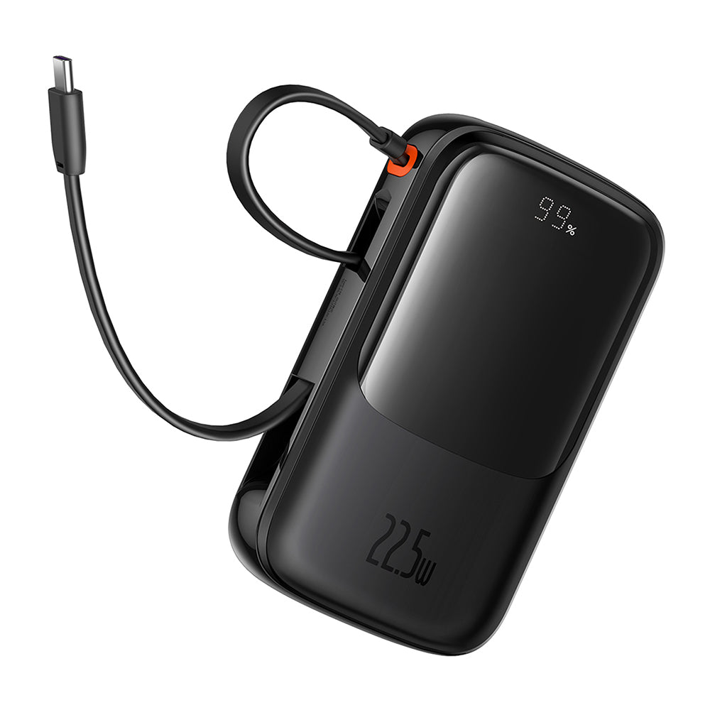 Baseus - Power Bank Qpow Pro+ (P10067101113-00) - Lightning, 2xType-C, USB, 22.5W, Fast Charge, 10000mAh, Cable USB-C - 