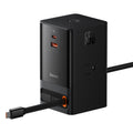 Baseus - Wall Charger PowerCombo Digital PowerStrip (PSLR000101) - 3xAC, USB, Type-C with Type-C Cable, 65W, US Plug - B