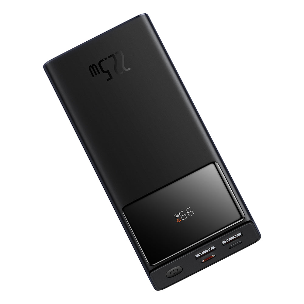 Baseus - Power Bank Star-Lord (PPXJ080001) - 2x USB, Type-C, Micro-USB, 22.5W, 20000mAh, Cable Type-C, 3A, 30cm - Black