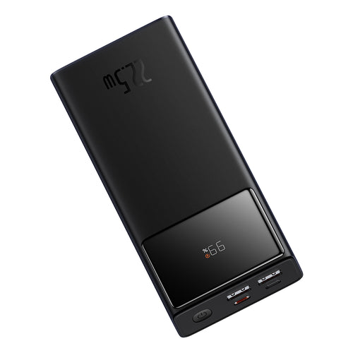 Baseus - Power Bank Star-Lord (PPXJ080001) - 2x USB, Type-C, Micro-USB, 22.5W, 20000mAh, Cable Type-C, 3A, 30cm - Black