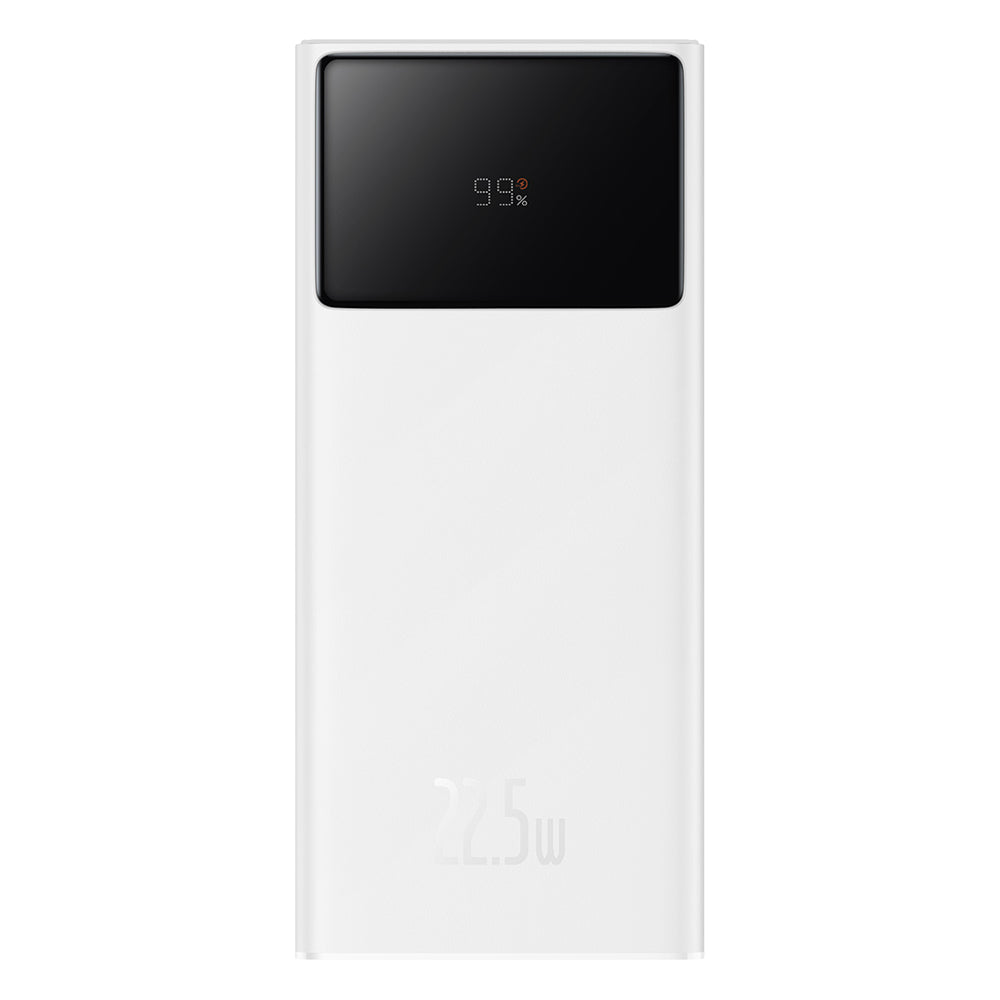 Baseus - Power Bank Star-Lord (PPXJ080002) - 2x USB, Type-C, Micro-USB, 22.5W, 20000mAh, Cable Type-C, 3A, 30cm - White