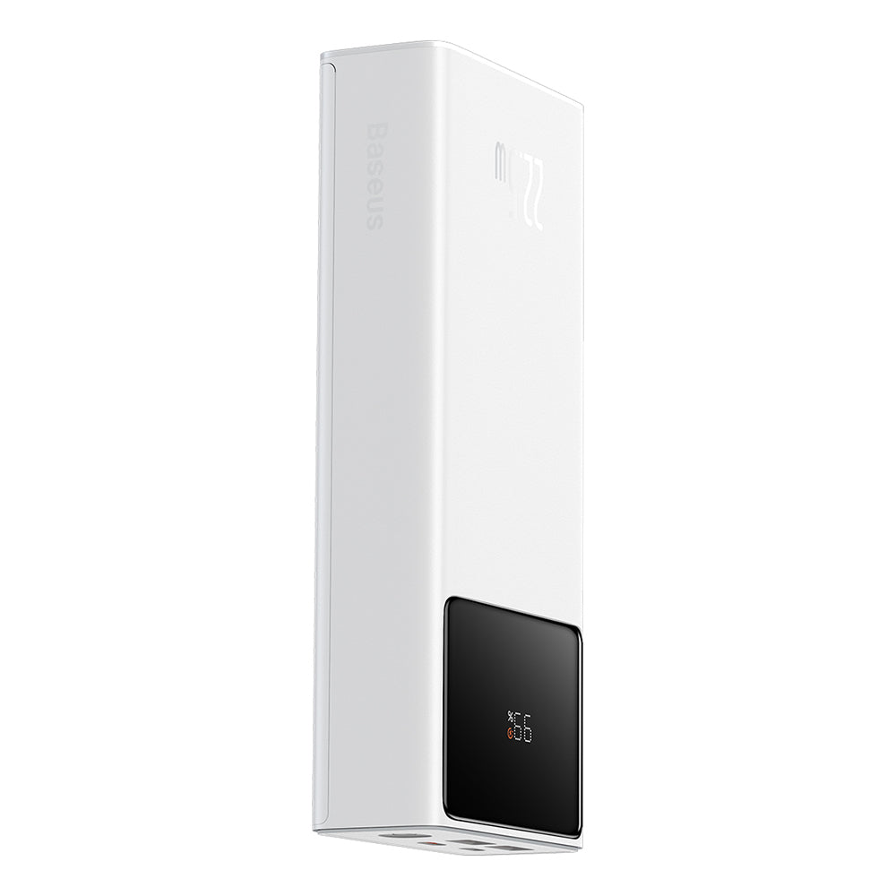 Baseus - Power Bank Star-Lord (PPXJ080002) - 2x USB, Type-C, Micro-USB, 22.5W, 20000mAh, Cable Type-C, 3A, 30cm - White