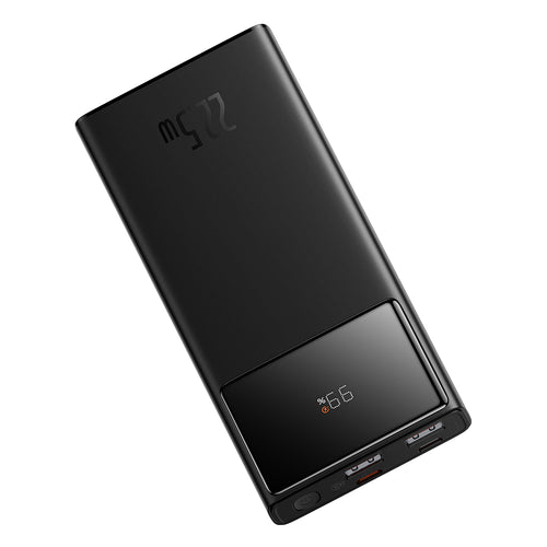 Baseus - Power Bank Star-Lord (PPXJ100001) - 2x USB, Type-C, Micro-USB, 22.5W, 10000mAh, Cable Type-C, 3A, 30cm - Black
