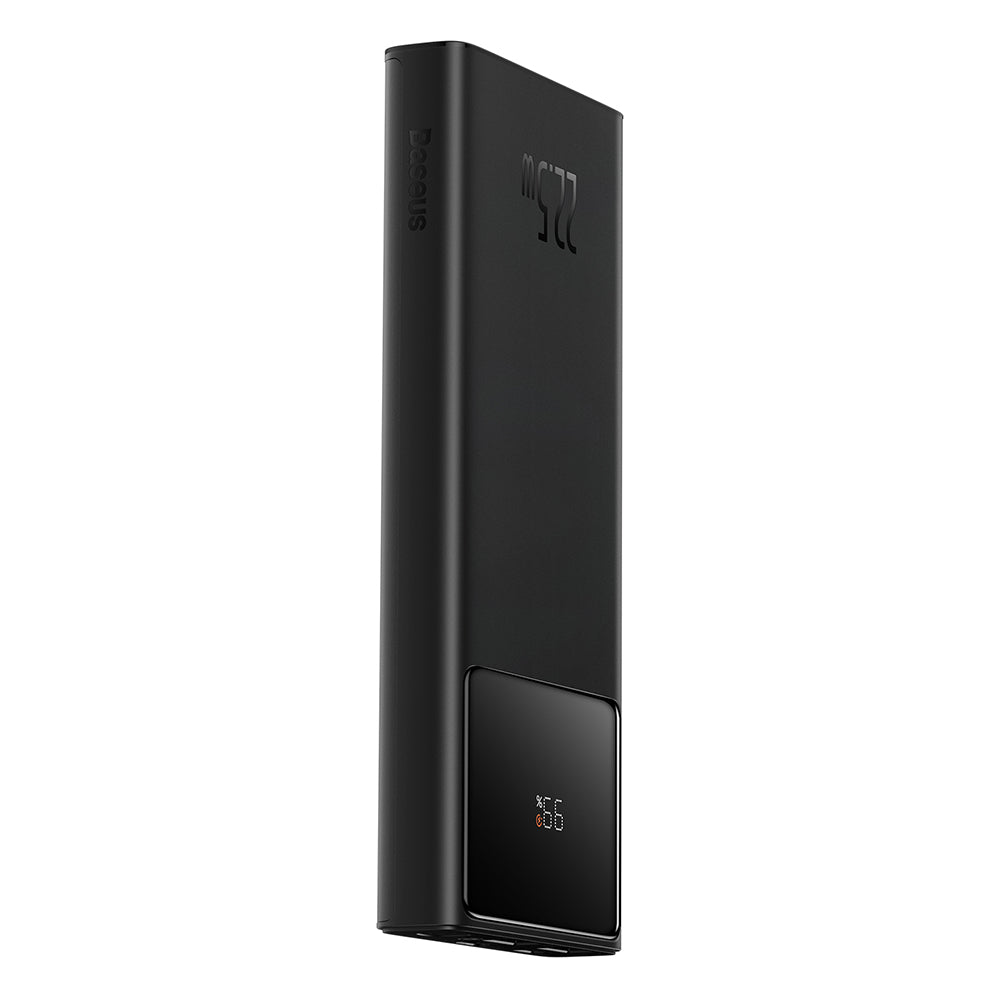 Baseus - Power Bank Star-Lord (PPXJ100001) - 2x USB, Type-C, Micro-USB, 22.5W, 10000mAh, Cable Type-C, 3A, 30cm - Black