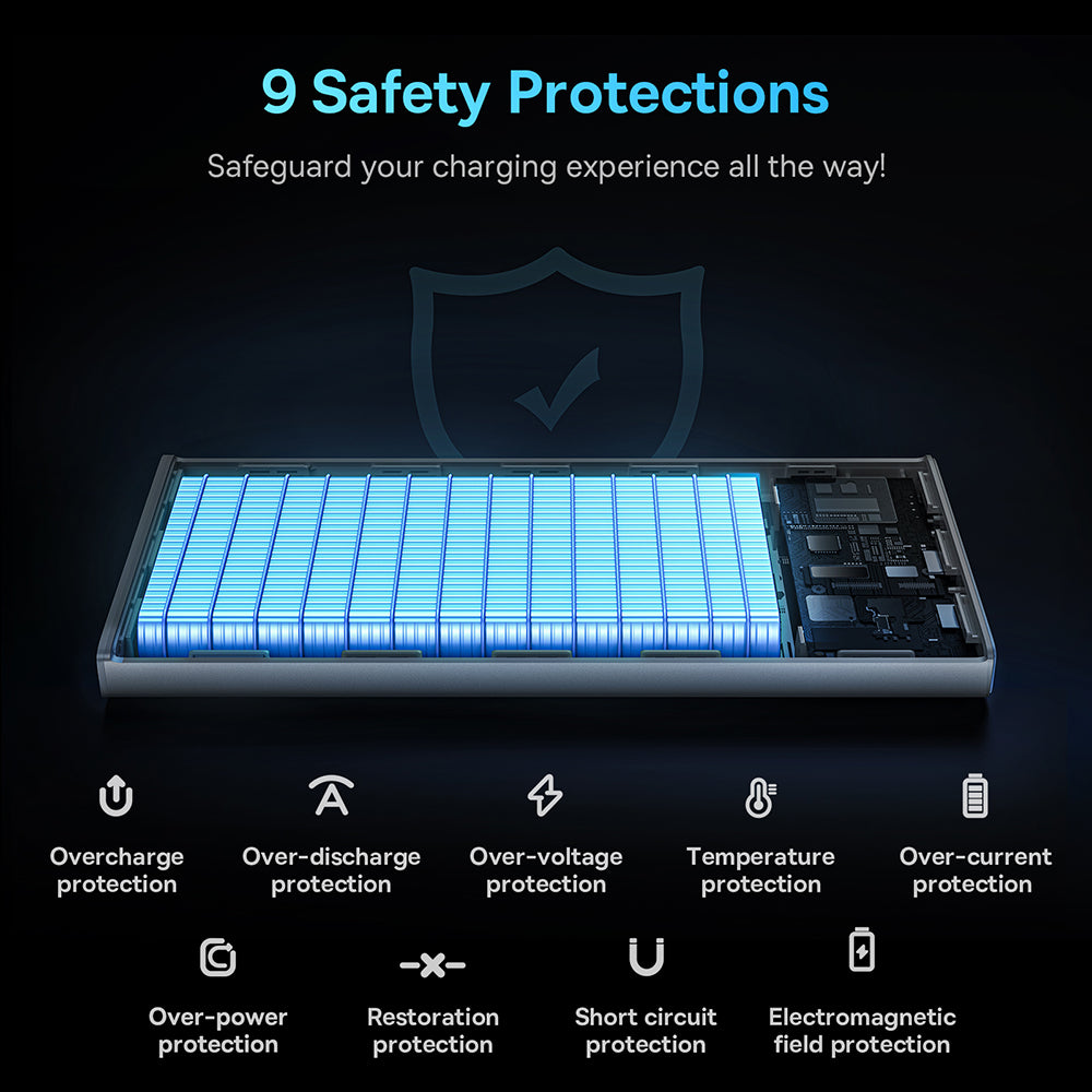 Baseus - Power Bank Star-Lord (PPXJ100002) - 2x USB, Type-C, Micro-USB, 22.5W, 10000mAh, Cable Type-C, 3A, 30cm - White