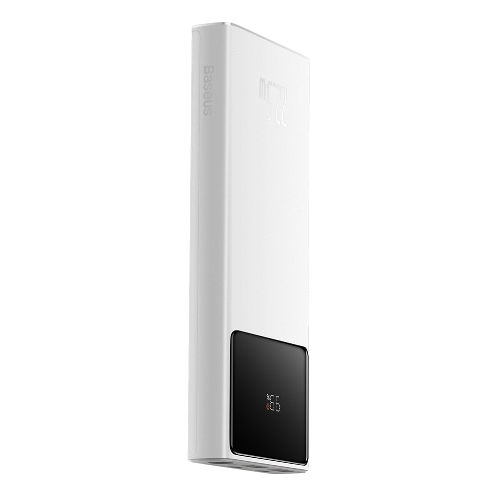 Baseus - Power Bank Star-Lord (PPXJ100002) - 2x USB, Type-C, Micro-USB, 22.5W, 10000mAh, Cable Type-C, 3A, 30cm - White