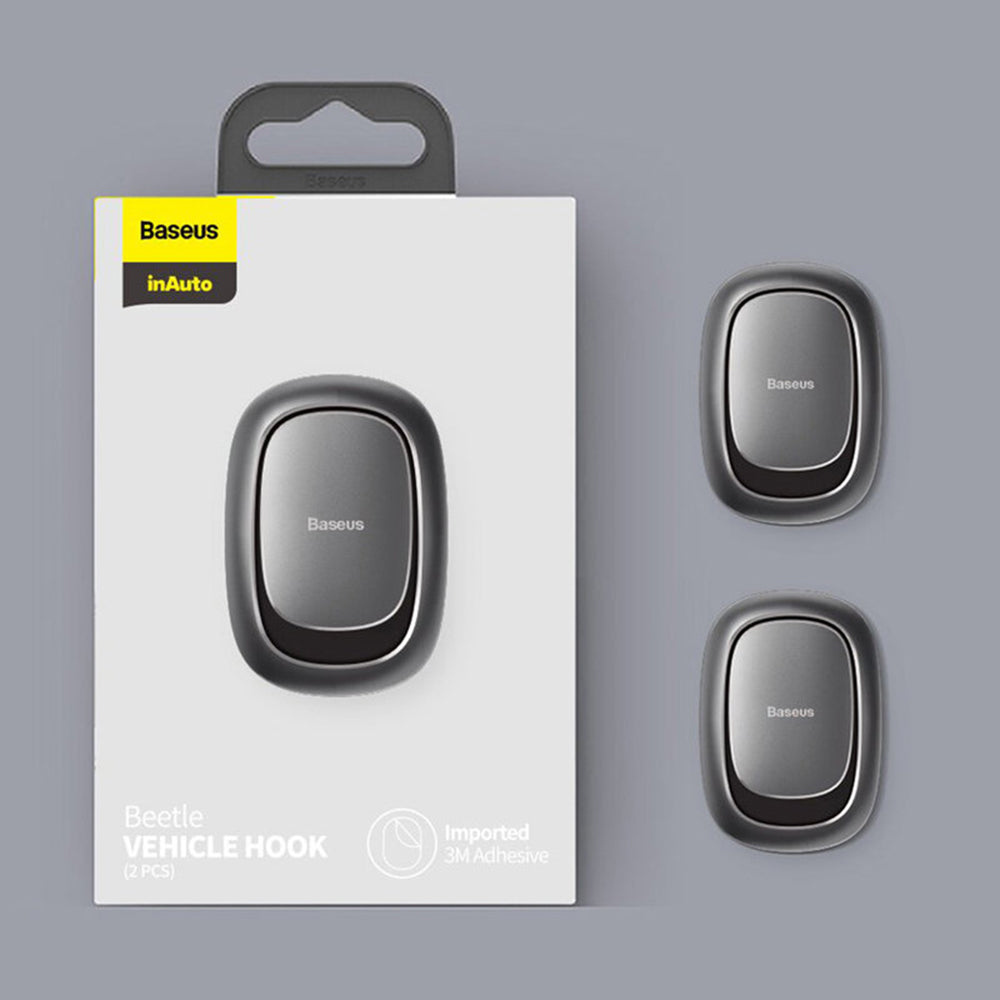 Baseus - (2 pack) Car Organizer Beetle (ACGGJK-0G) - for Saving Space, Multifunctional, Universal - Dark Grey