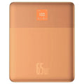 Baseus - Power Bank Blade (P10063801733-00) - 2x Type-C, 65W, 12000mAh, Digital Display, with Cable USB-C - Orange