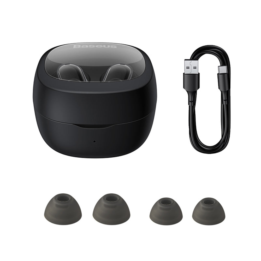 Baseus - Wireless Earbuds Bowie WM02 (NGTW370201) - Bluetooth 5.3, TWS, In-Ear, with Microphone - Black