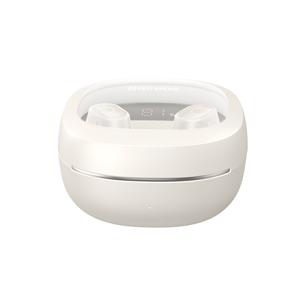 Baseus - Wireless Earbuds WM02+ (NGTW370302) - True Wireless Stereo, Bluetooth V5.3, Smart Display - Creamy White