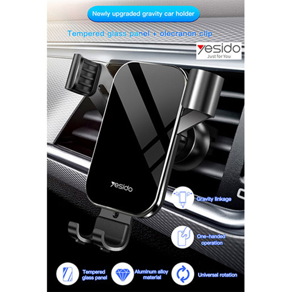 Yesido - Car Holder (C87) - Gravity Grip for Air Vent - Black